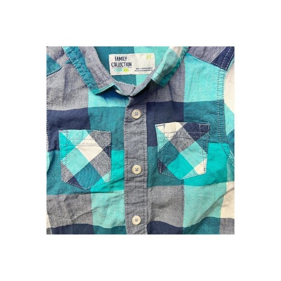 Boys Button Up Short Sleeve Shirt | 2T - Picture 2 of 3